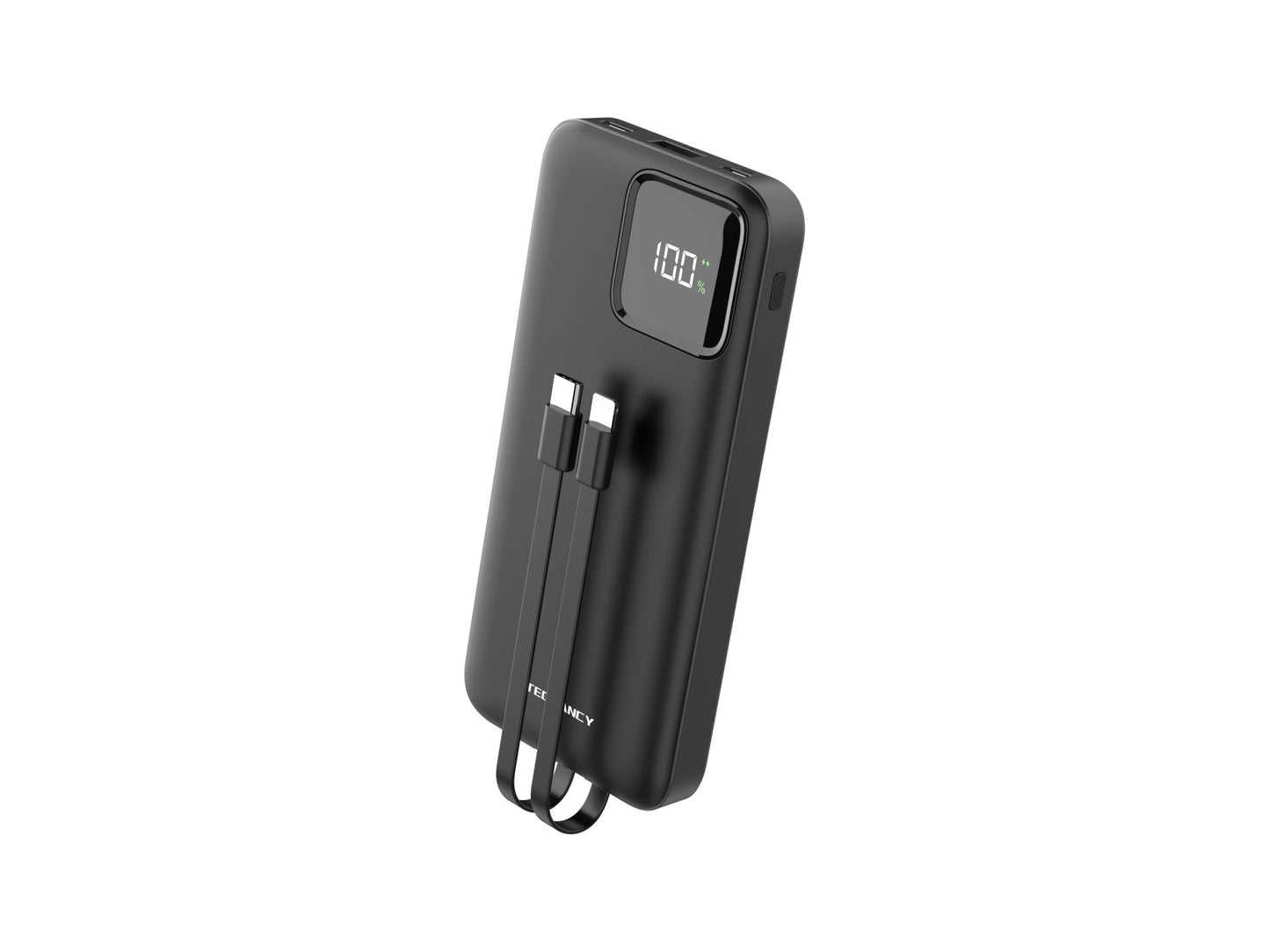 Power Bank Techancy con cavo
USB-C e Lightning