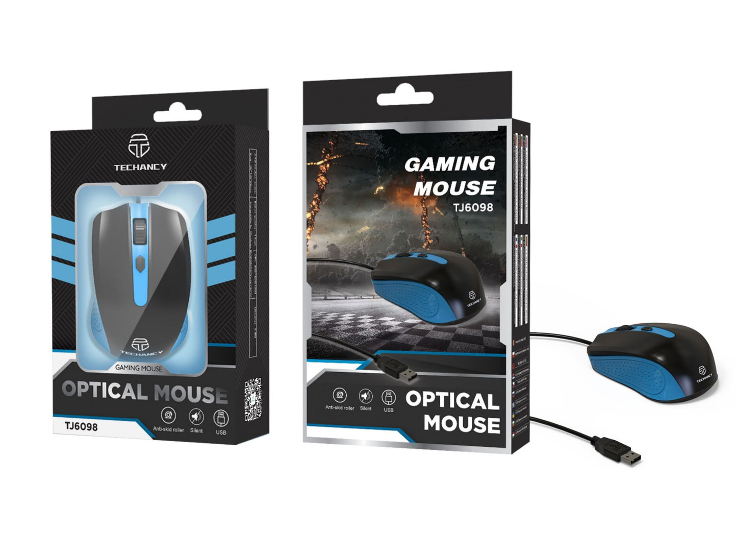 Gaming Mouse Con Filo Blu USB