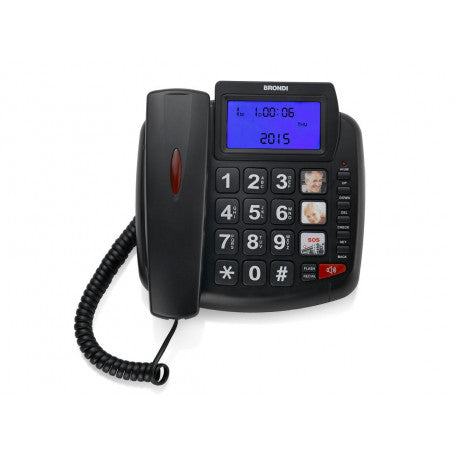 TELEFONO FISSO BRAVO 90 LCD NERO