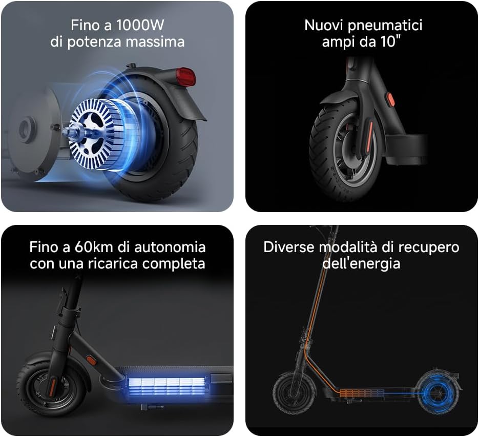 MONOPATTINO XIAOMI ELETTRICO 4 potenza 300Watt picco 600watt ruote 10 pollici SOLO RITIRO IN SEDE
