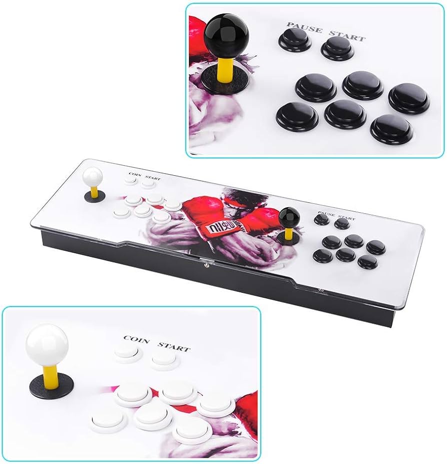 Macchina arcade DX 2 Plus con 9.800 giochi arcade i più ricordati, include 2 joystick e 6 pulsanti di gioco arcade per ogni giocatore,