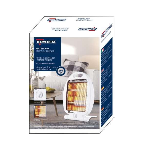 STUFA AL QUARZO TERMOZETA 800W