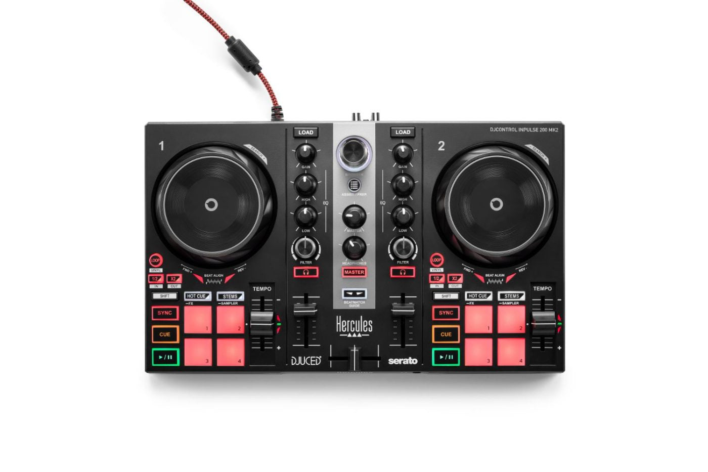 HERCULES DJControl Inpulse 200 MK2, Controller DJ ottimo per Imparare
a Mixare, Software e Tutorial Inclusi