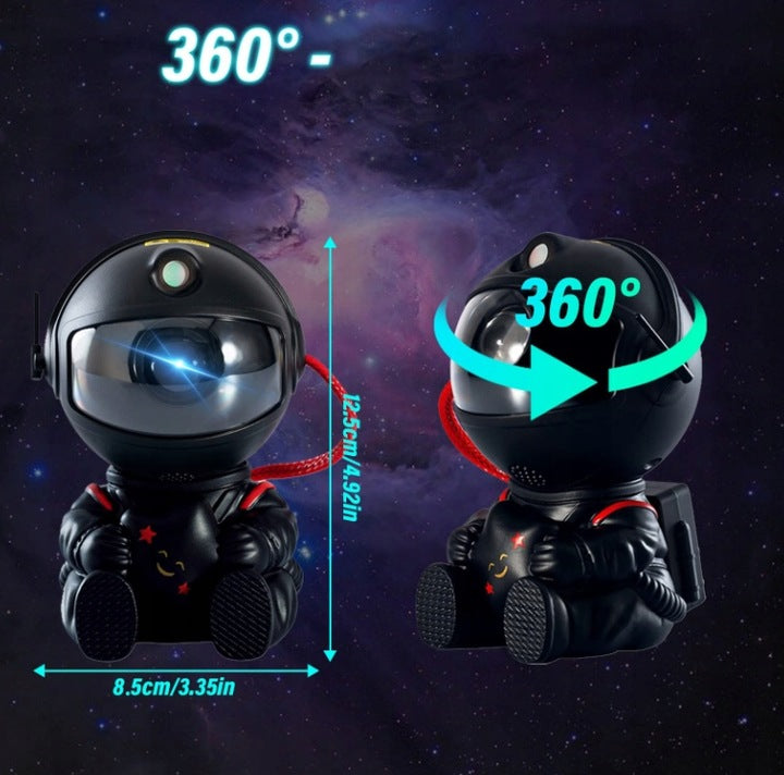 ASTRONAUTA PROIETTORE LED DI STELLE CON
TELECOMANDO PER BAMBINI NERO