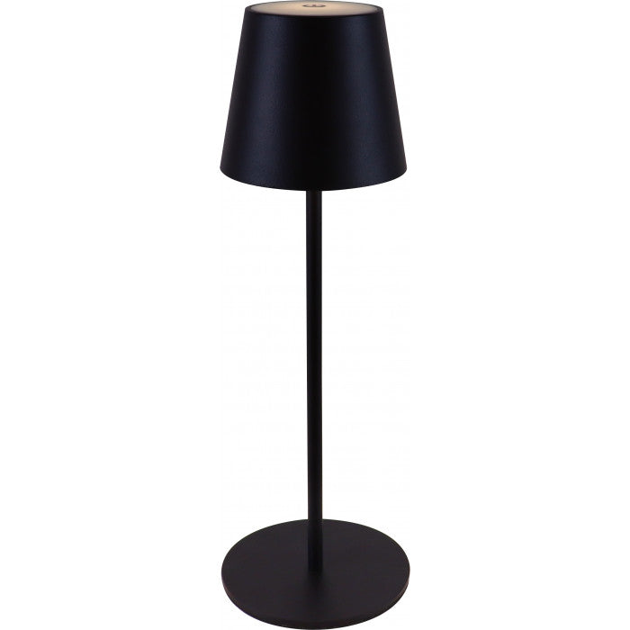 LAMPADA DA TAVOLO MAJESTICK RICARICABILE SENZA FILO NERO 37cm