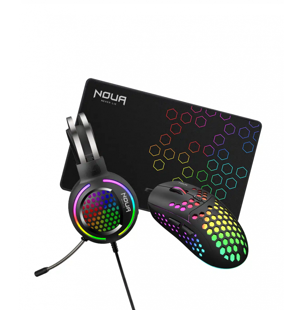 KIT GAMING NOUA URANUS 3IN1 CUFFIE E MOUSE 7200DPI
RGB+TAPPETIN