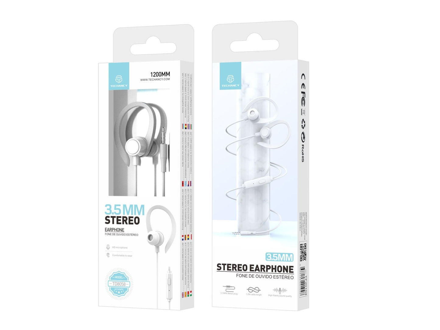 Auricolari cuffie stereo per audio da 3.5 mm 1.2 M