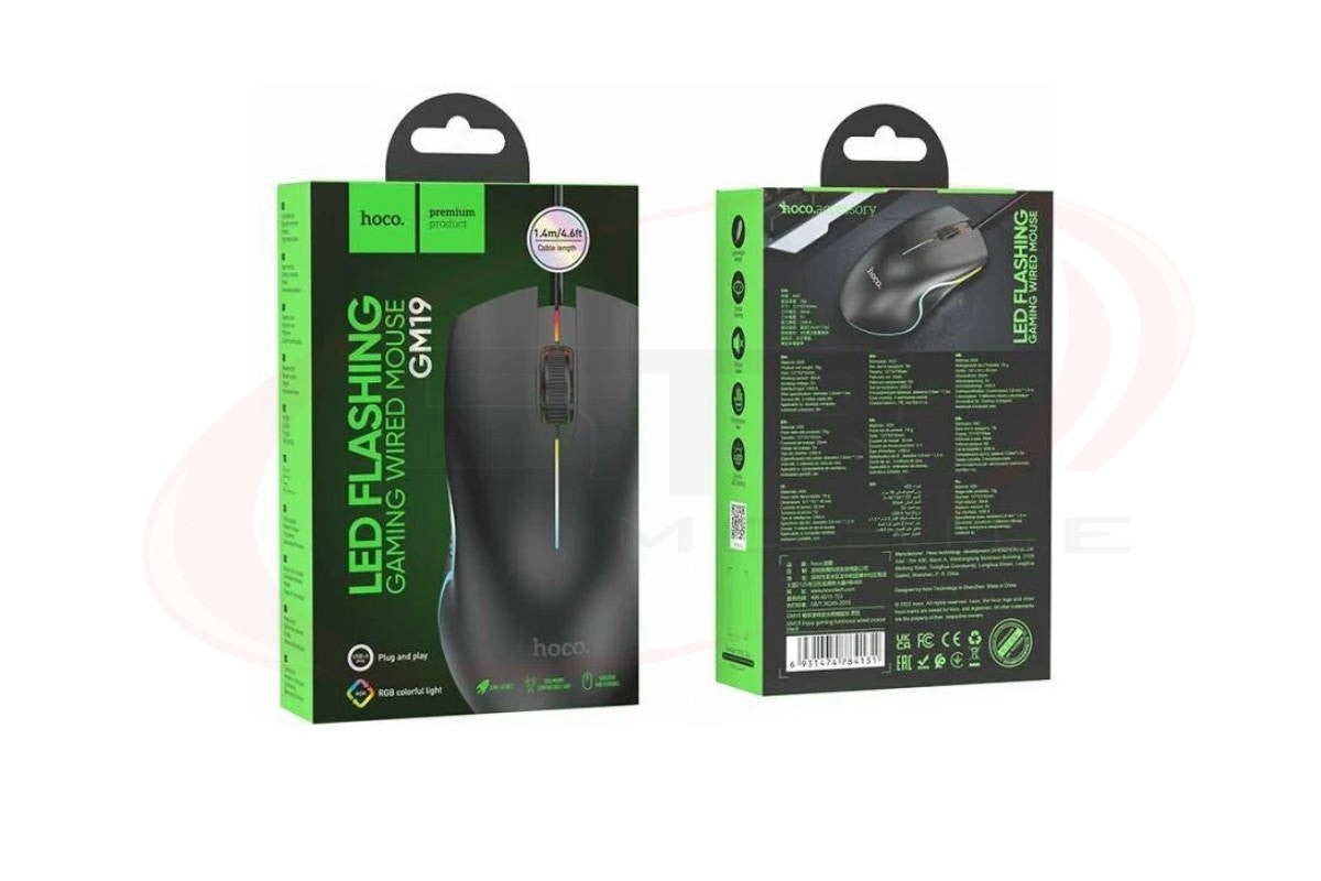MOUSE GAMING HOCO GM19 RGB LIGHT