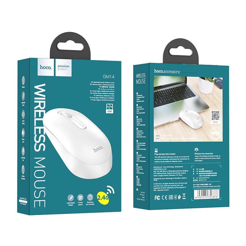 MOUSE WIRELESS HOCO GM14 2.4HGHZ NERO