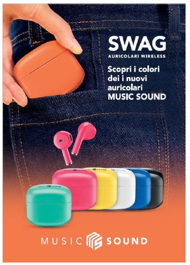 AURICOLARI CELLULARE SWAG GIALLO CELLULARLINE