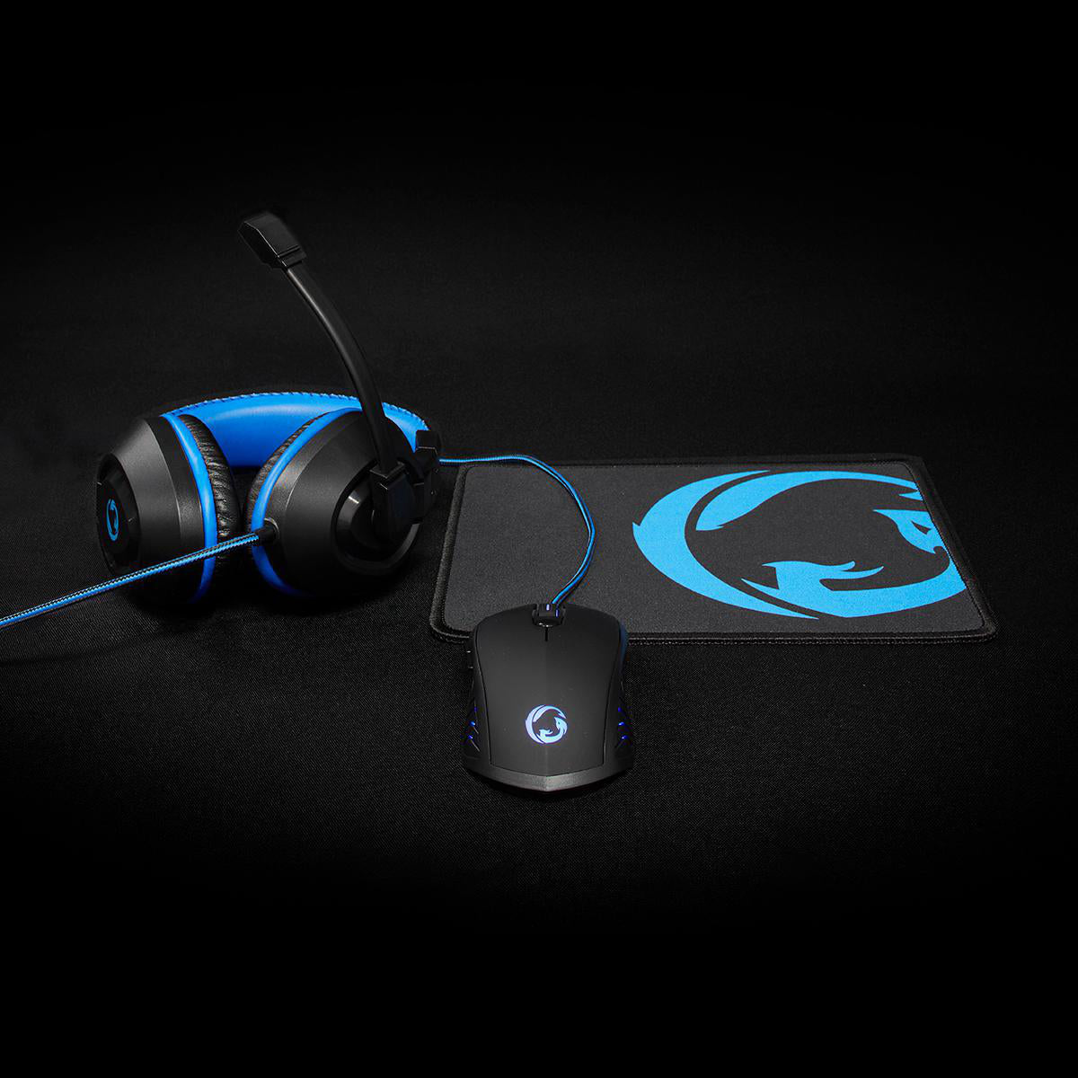 GAMING COMBO KIT 3 IN 1 MOUSE CUFFIE E TAPPETINO