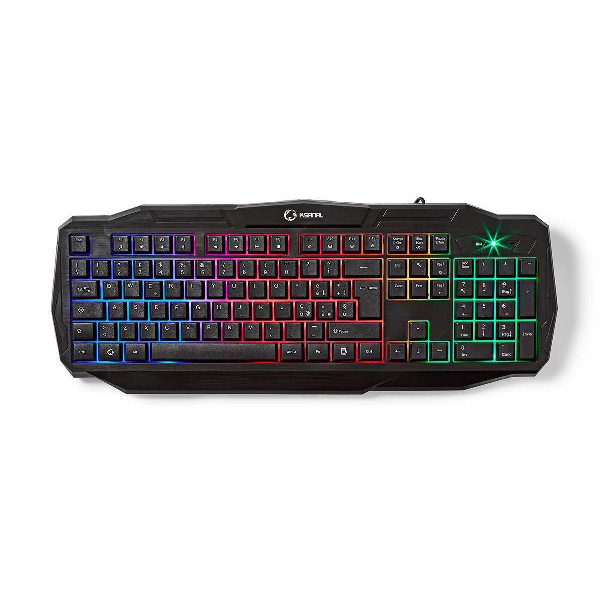 GCK41100BKIT - Nedis Kit combo di gioco | 4-in-1 |
Tastiera, Cuffia, Mouse e Mouse Pad | Blu / Nero |
QWERTY | Disp