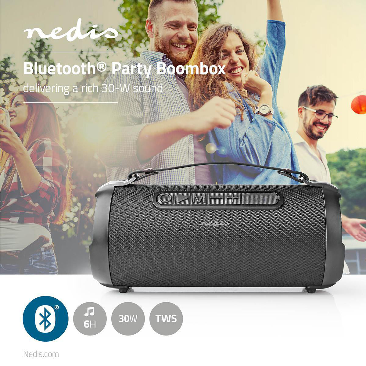 Cassa audio Portatile per Feste | 6 Ore
di Autonomia | Bluetooth | TWS |