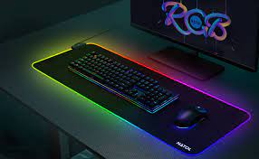 Tappetino Mouse Gaming RGB, Tappetino Mouse RGB Grandi con 12 Effetti Luminosi, 800 x 300mm