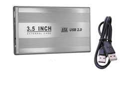 Box Esterno USB 2.0 in Alluminio SATA per HDD 3,5 Pollici con Alimentatore 29010