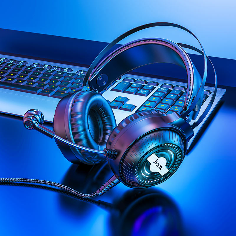 Hoco cuffia gaming W101 con microfono streamer