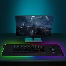 Tappetino Mouse Gaming RGB, Tappetino Mouse RGB Grandi con 12 Effetti Luminosi, 800 x 300mm
