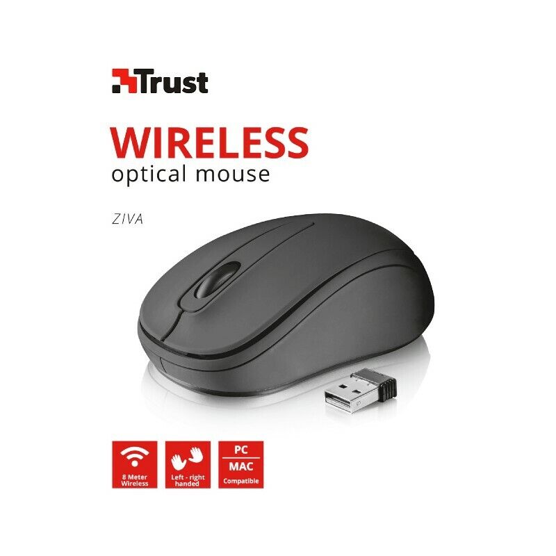 MOUSE OTTICO TRUST WIRELESS CON 3
PULSANTI NERO