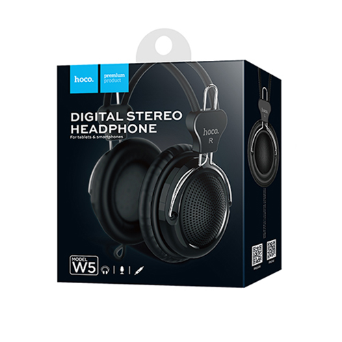 CUFFIE OVER EAR CON MICROFONO NERE HOCO W5