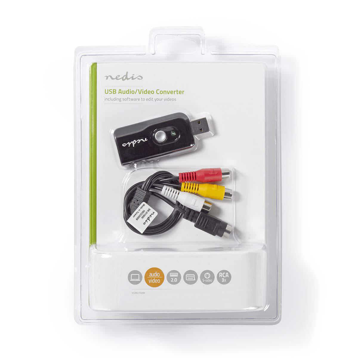 Nedis Video Grabber Convertitore videocassette VHS in digitale