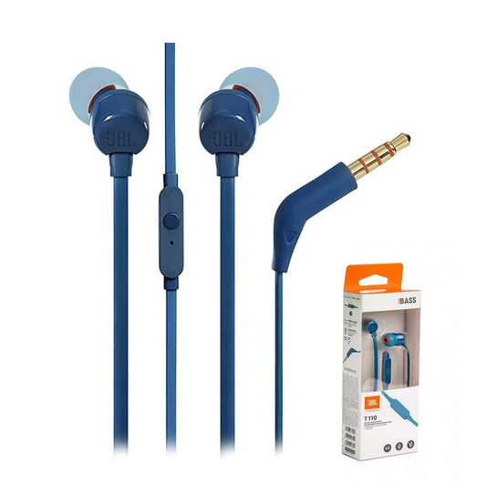 Auricolari con microfono JBL BASS  blu Tune 110