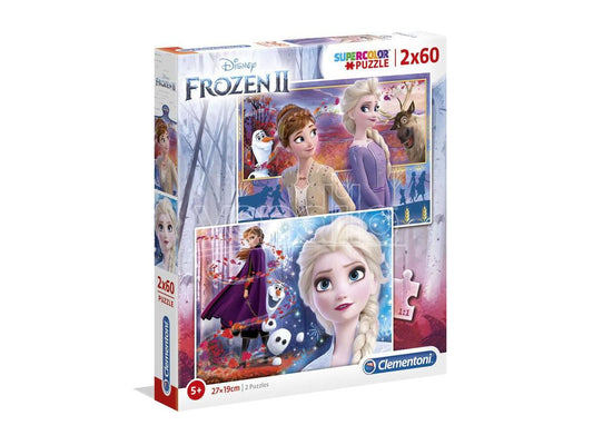 Puzzle Disney Frozen 2 SuperColor 2x60 Pezzi di Clementoni