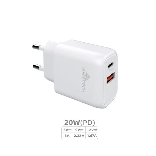 ALIMENTATORE SMARTPHONE E TABLET DA RETE USB C 20W WIMITECH