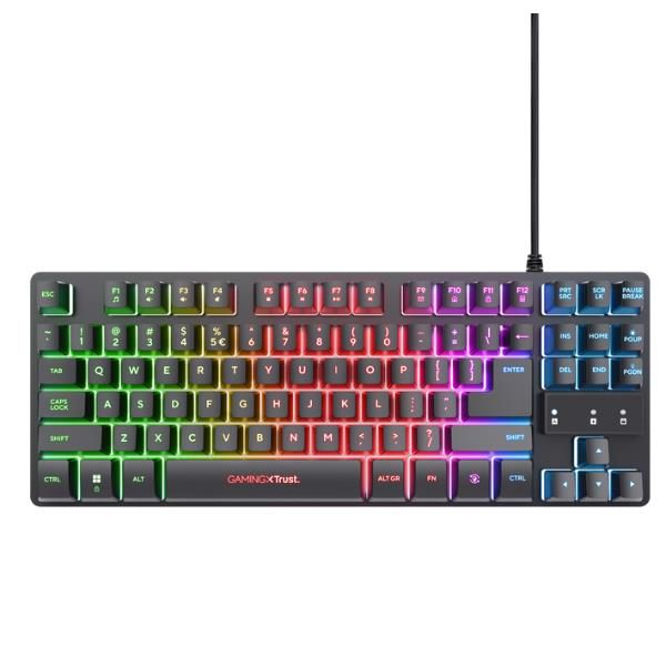 TRUST GAMING TASTIERA GXT 833 Thado Tastiera illuminata TKL - Nero 24066