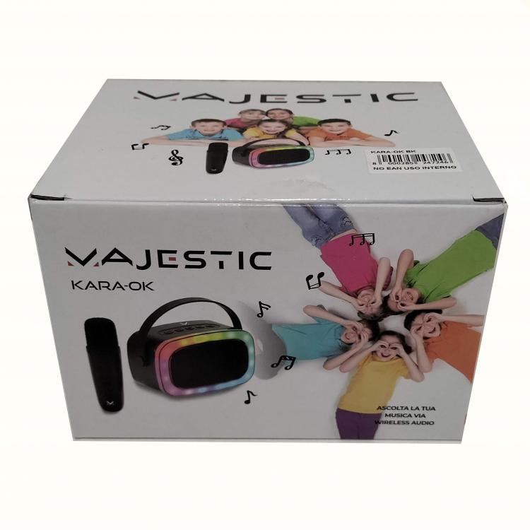 SPEAKER+MICROFONO WIRELESS MAJESTIC KARA-OK RGB
MICROSD/USB/AUX