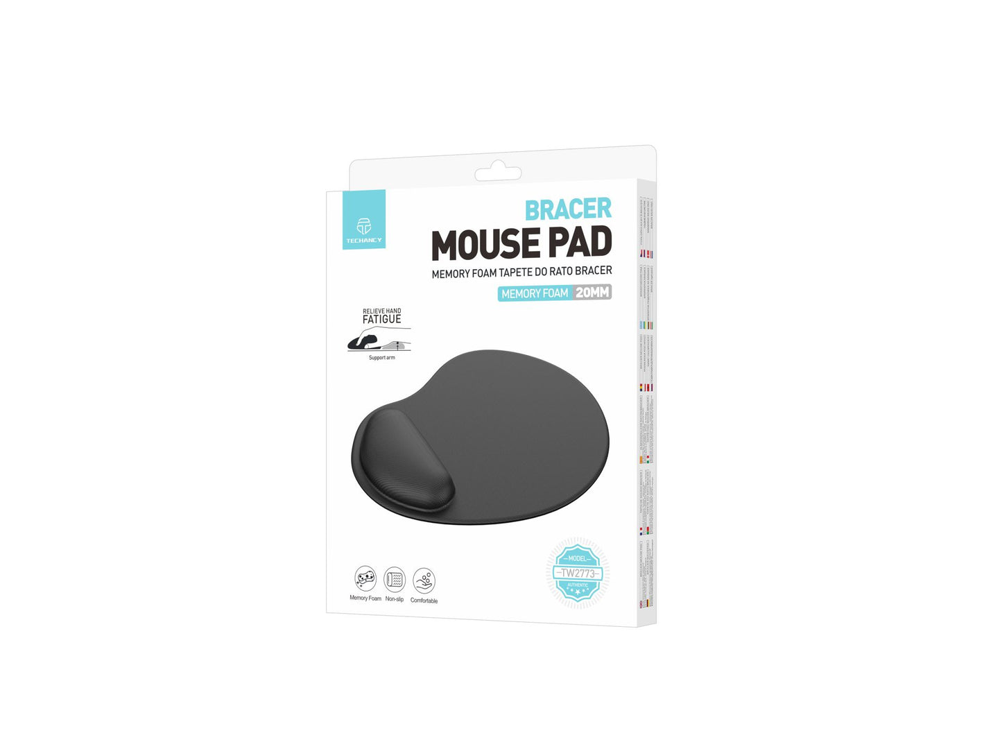 Tappetino per mouse Techancy con poggiapolso
