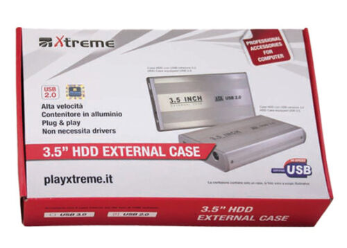 Box Esterno USB 2.0 in Alluminio SATA per HDD 3,5 Pollici con Alimentatore 29010