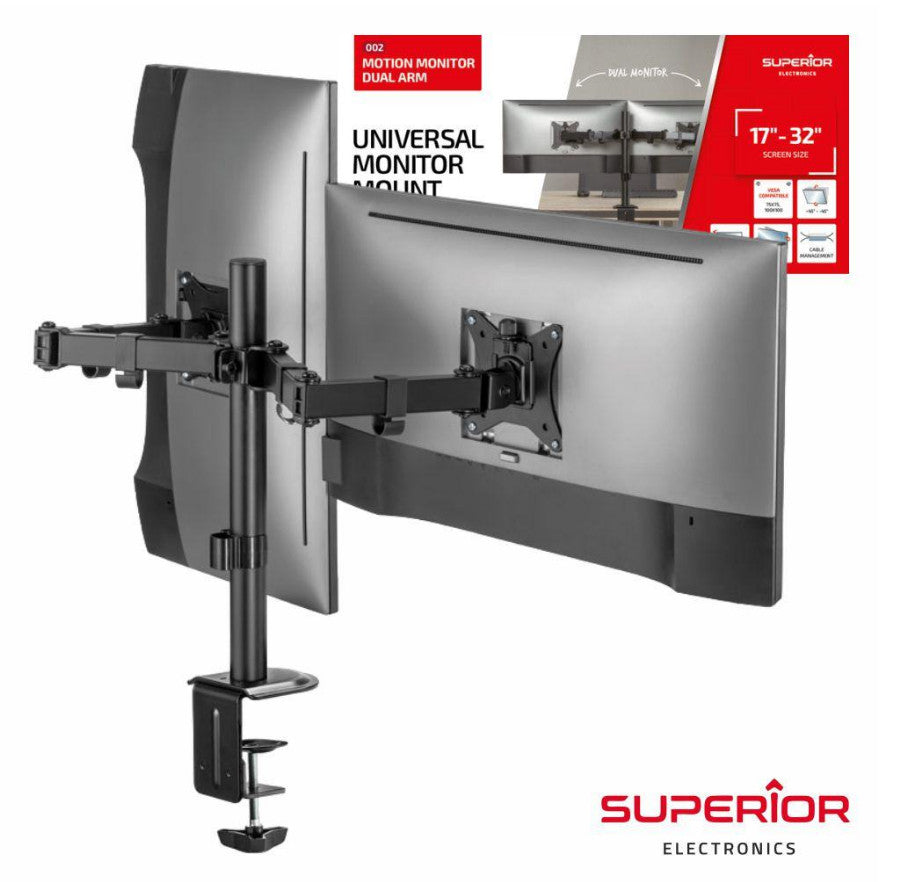 Superior Staffa Monitor Doppio Monitor da 17" a 32"