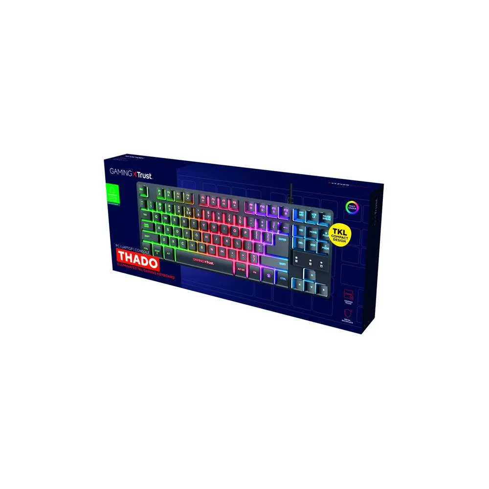 TRUST GAMING TASTIERA GXT 833 Thado Tastiera illuminata TKL - Nero 24066