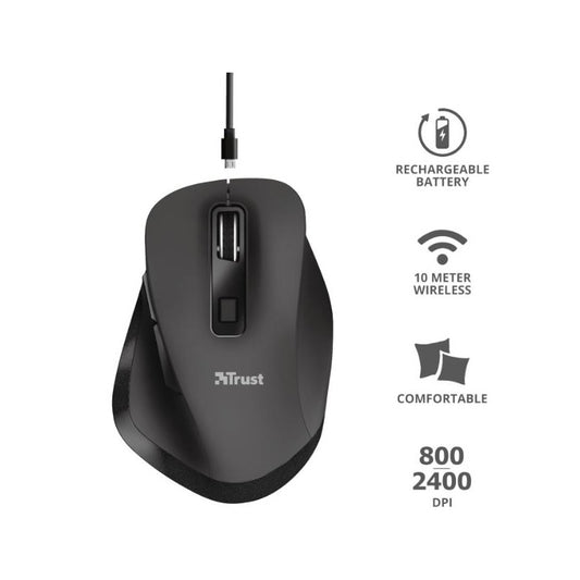 TRUST MOUSE WIRELESS RICARICABILE FYDA 2400DPI