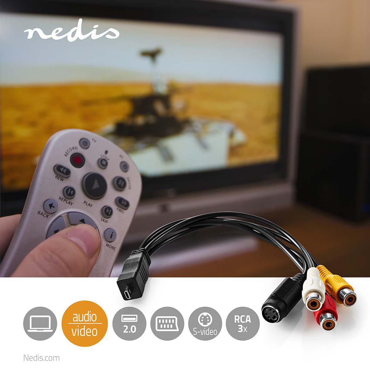 Nedis Video Grabber Convertitore videocassette VHS in digitale