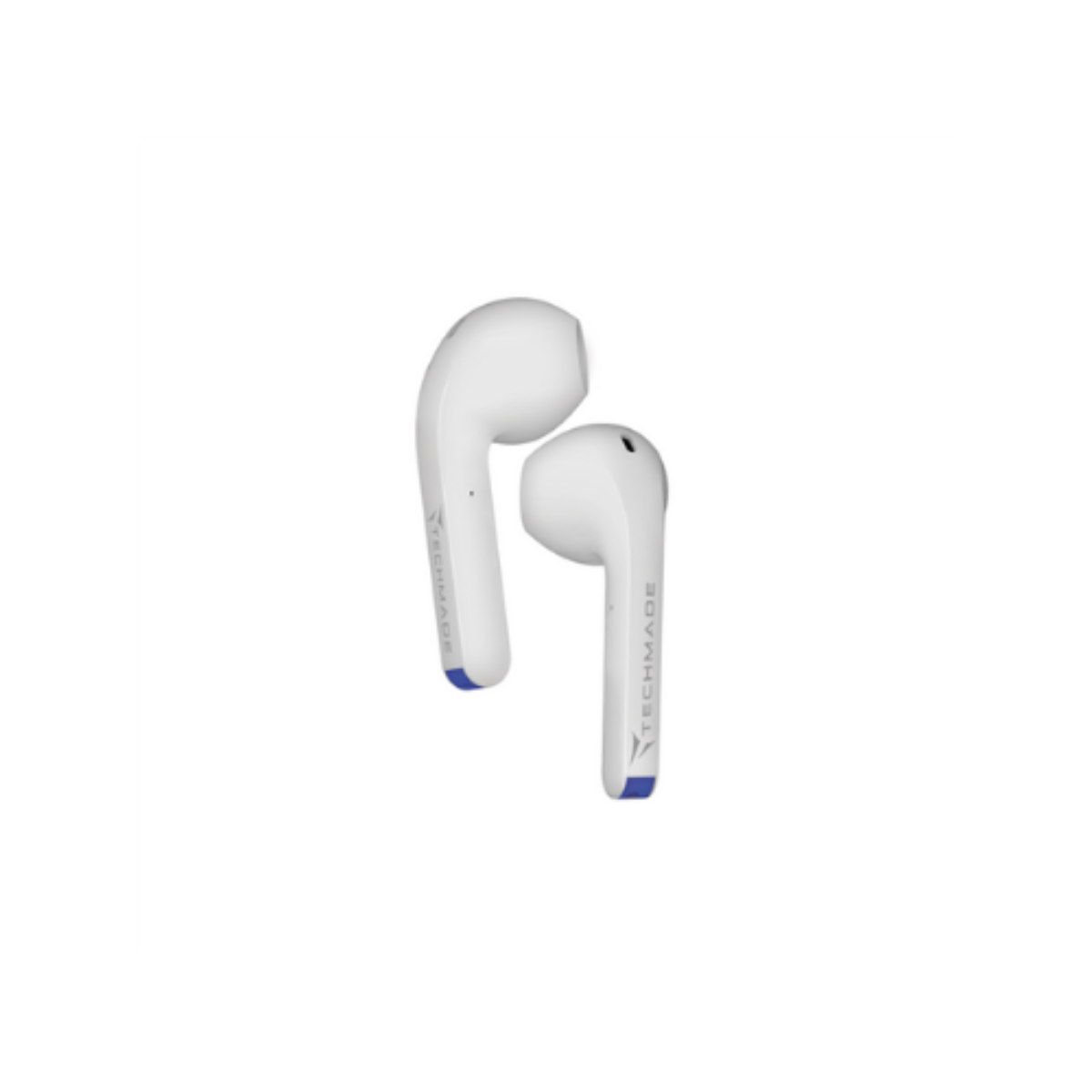 AURICOLARI STEREO BLUETOOTH TECHMADE EARBUDS BIANCO - CON BOX DI RICARICA