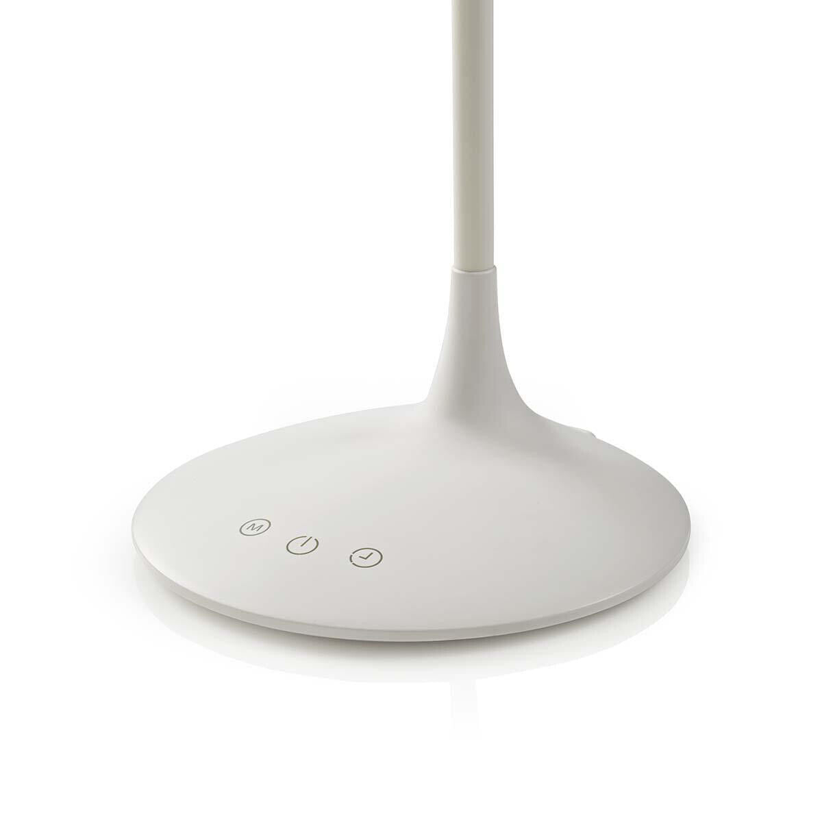 LAMPADA DA TAVOLO NEDIS REGOLABILE LED Controllo a sfioramento | 3 modalità di illuminazione | Batteria ricaricabile | 280 lm