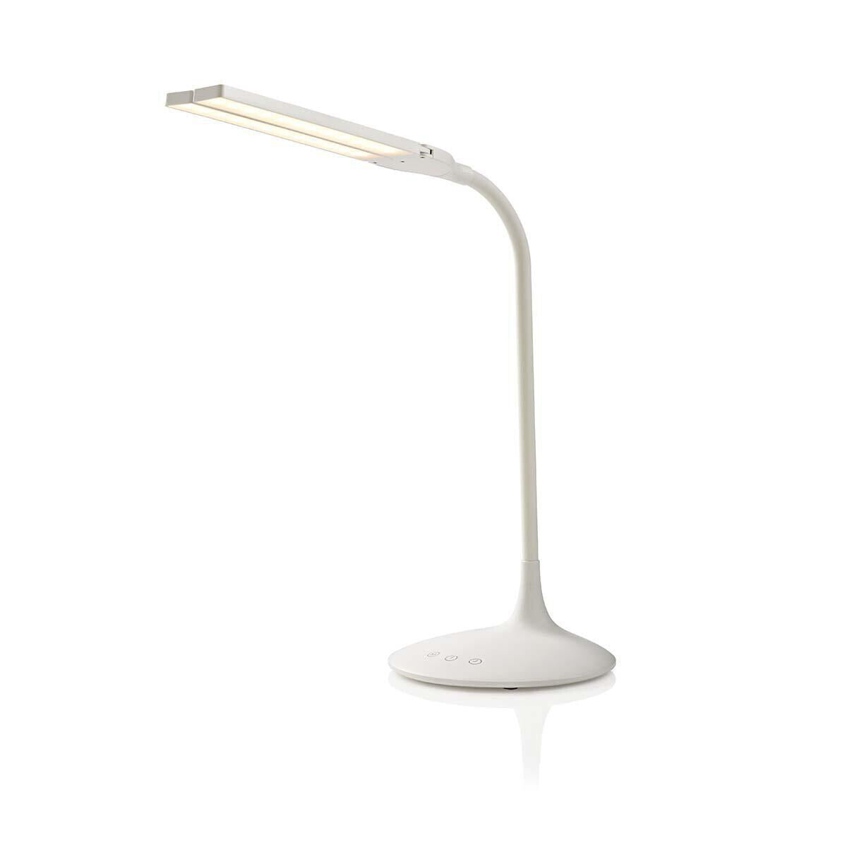 LAMPADA DA TAVOLO NEDIS REGOLABILE LED Controllo a sfioramento | 3 modalità di illuminazione | Batteria ricaricabile | 280 lm
